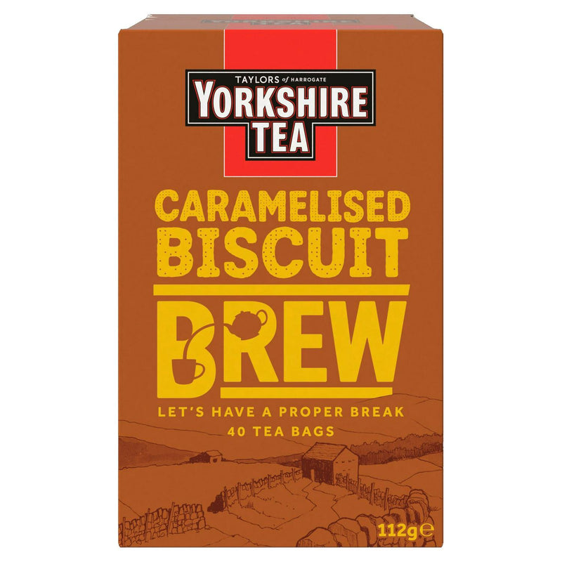 Yorkshire Tea caramelised biscuit brew tea bags 40 (British brand)