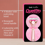 Women's Rose Gold Razor Handle with 5 Blades and Conditioning Strip