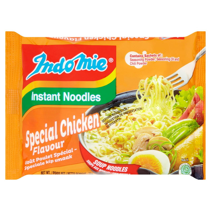 Indo Mie Instant Noodles Special Chicken Flavour 75g, UK version