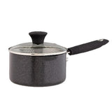 Habitat 16cm black saucepan with tempered glass lid, UK version