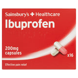 Sainsbury's Healthcare Ibuprofen Capsules x16 200mg