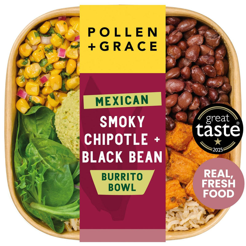 Pollen + Grace Chipotle Burrito Bowl 275g, imported from the UK