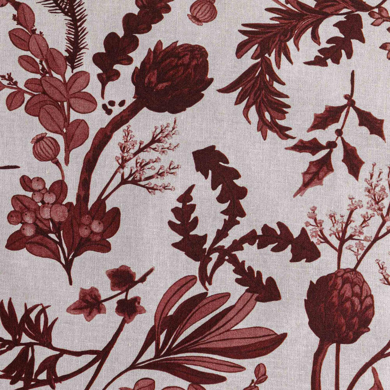 Sainsbury's Home Country Foilage Print Bedding Set - Burgundy