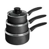 Sainsbury's Home aluminium pan set grey (British brand)