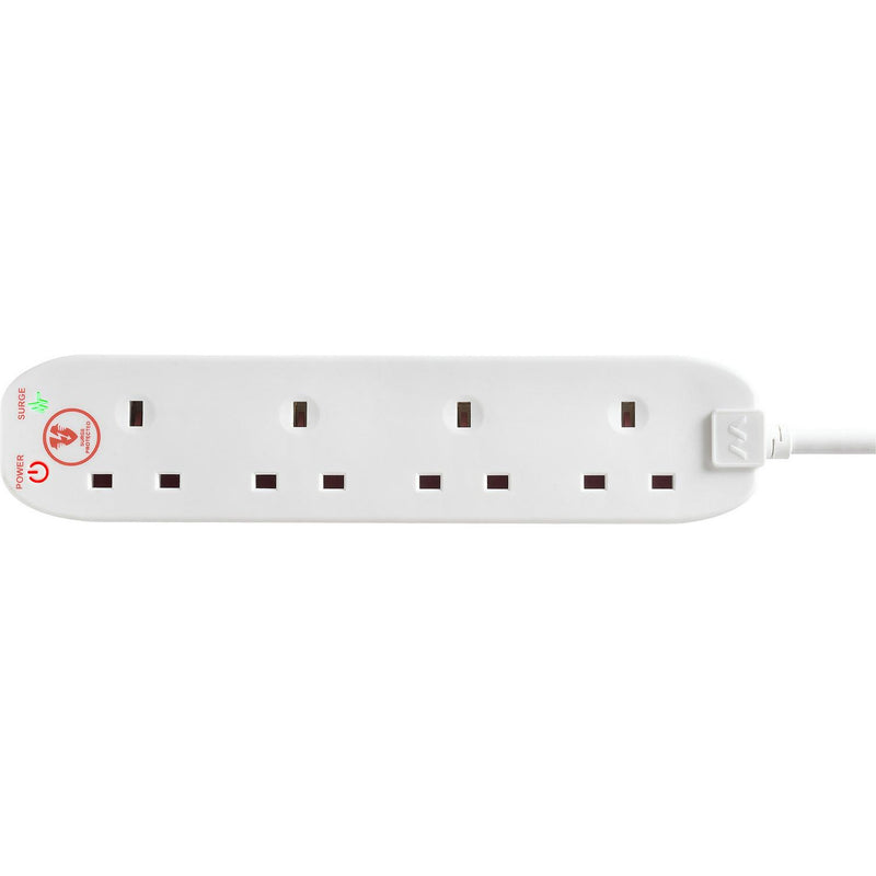 Masterplug extension lead 4 socket 2m, imported from the UK