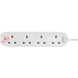 Masterplug extension lead 4 socket 2m, imported from the UK