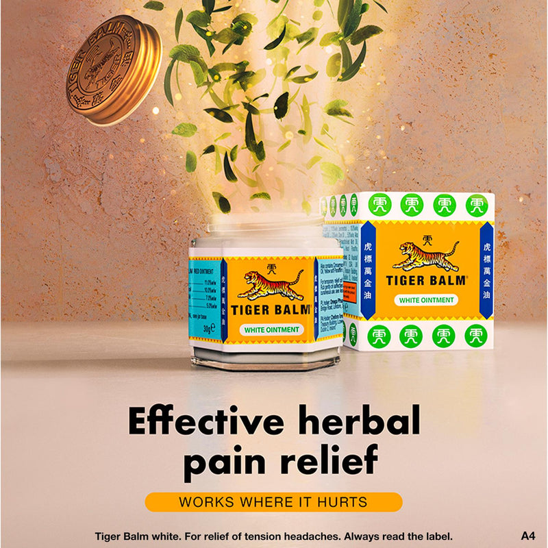 Tiger Balm White Ointment for muscle pain 30g (British brand)