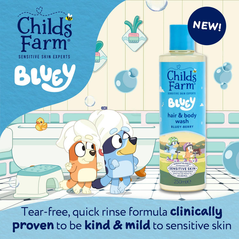 Childs Farm Hair & Body Wash Bluey-berry 250ml - British product
