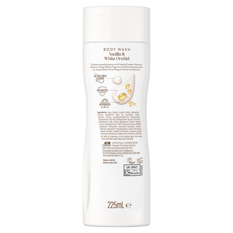 Imperial Leather Ultimate Moisture Body Wash 225ml, imported from the UK