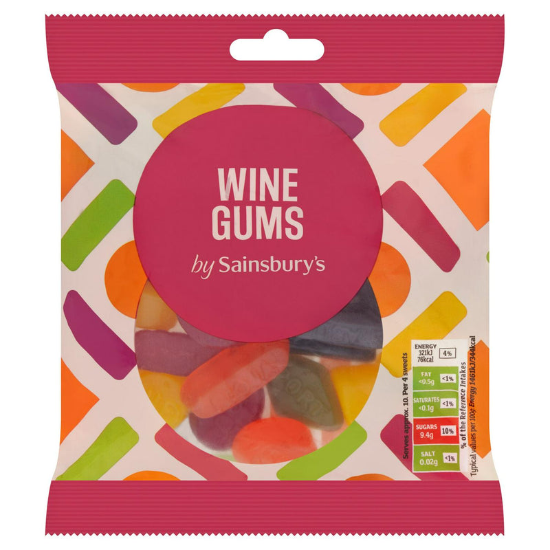 Sainsbury's Wine Gums 200g snack bag (British brand)
