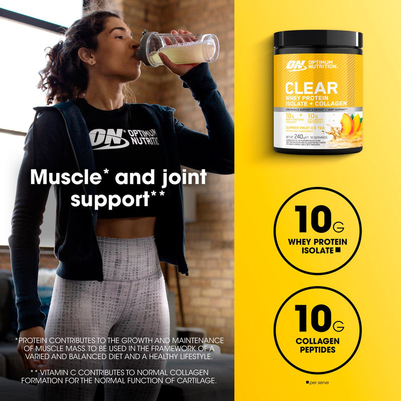 Optimum Nutrition Clear Whey Protein Summer Fruit 240g, imported from the UK