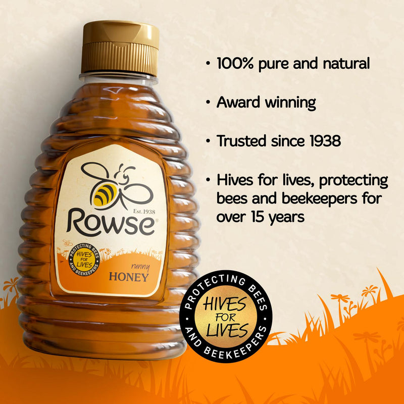 Rowse Original Squeezy Honey 680g, imported from the UK