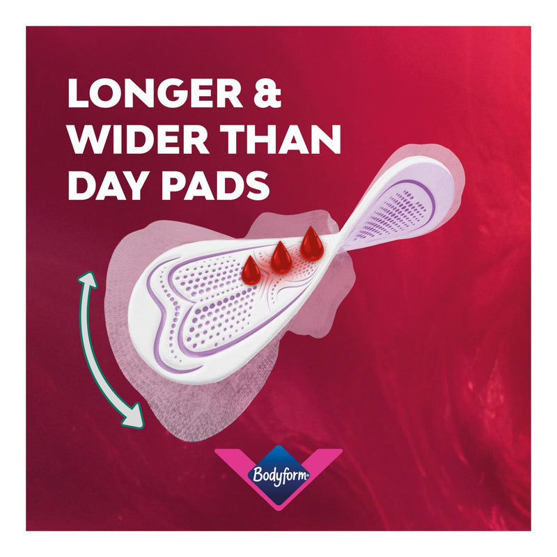 Bodyform Night Sanitary Towels Wings x8 - British product