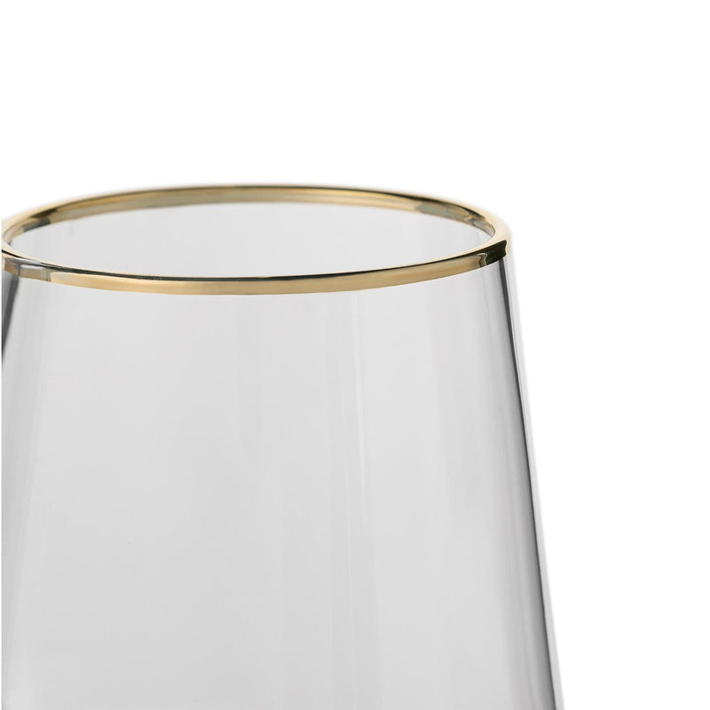 Habitat gold rim tumbler glassware item for drinks 354ml capacity, UK version