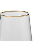 Habitat gold rim tumbler glassware item for drinks 354ml capacity, UK version
