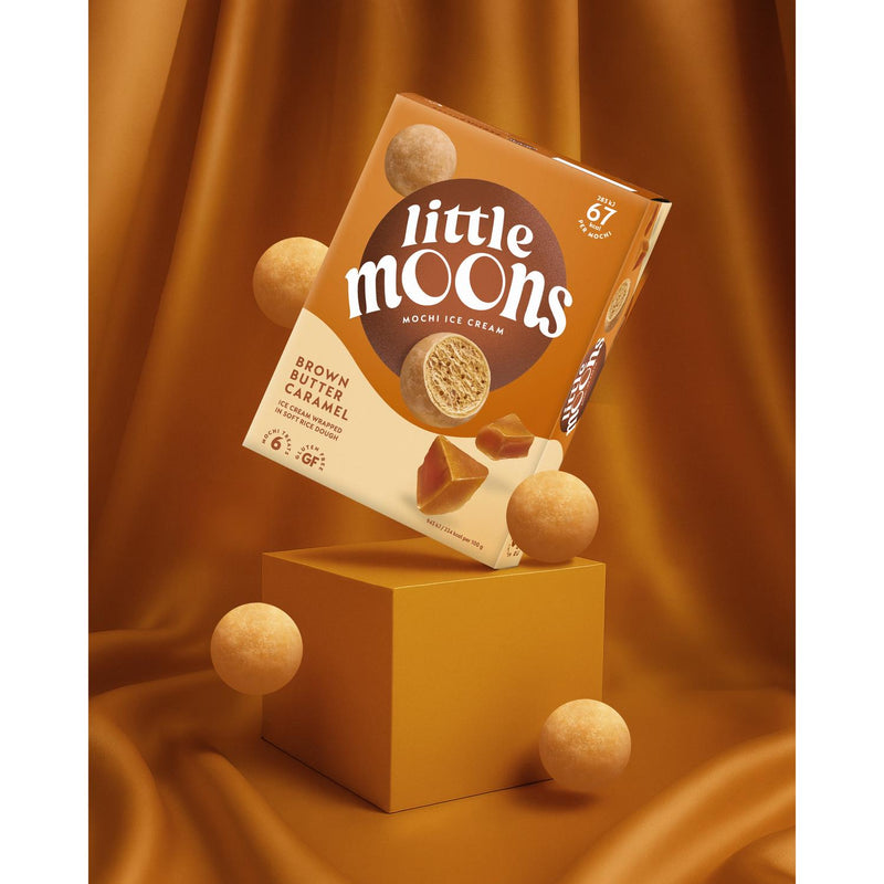 Little Moons brown butter caramel mochi ice cream 6x30g, UK version