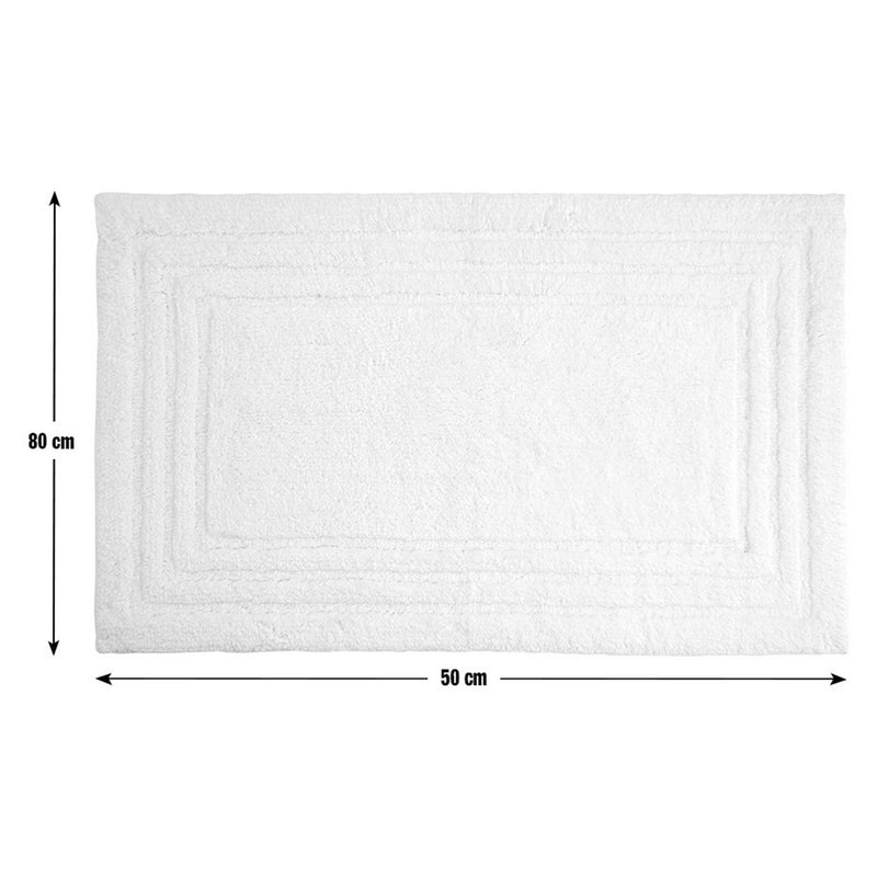 Habitat Cotton Deep Pile Bath Mat White 80x50cm, UK version