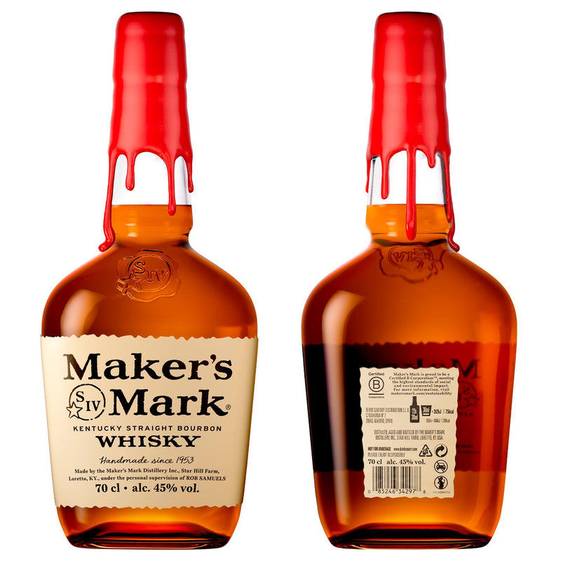 Maker's Mark bourbon whisky 70cl, imported from the UK