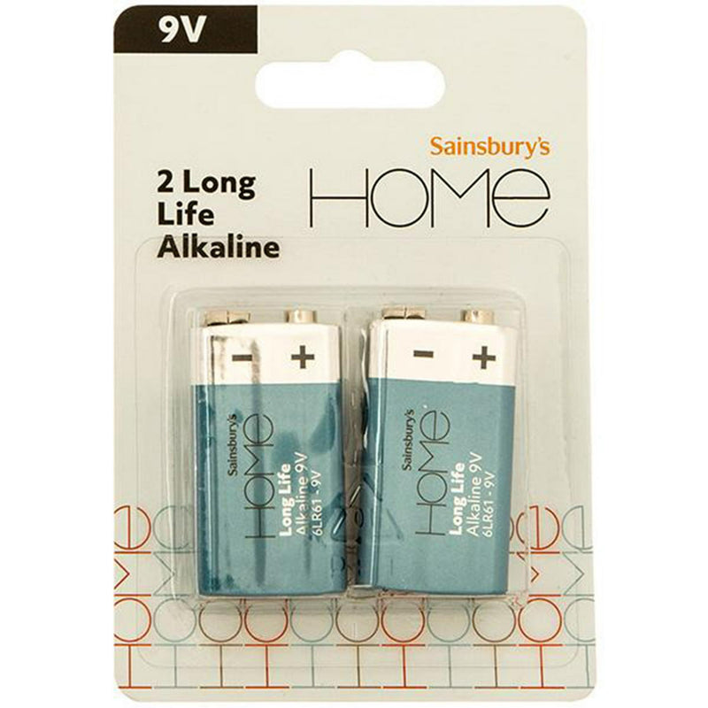 Sainsbury's Home Long Life 9V2 Alk Batteries