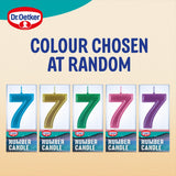 Dr. Oetker Number 7 candle - British product