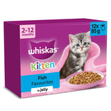 Whiskas Fish Favourites in Jelly Kitten Wet Cat Food Pouches 12 x 85g