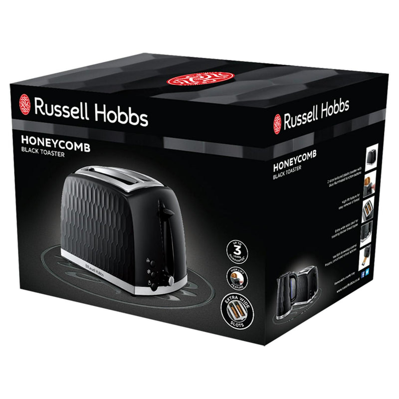 Russell Hobbs toaster black 2 slice model imported from the UK