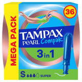 Compact Super Tampons with Plastic Applicator 36 Pack