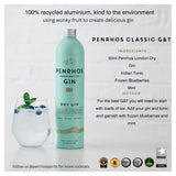 Penrhos Handcrafted Dry Gin Blueberry 70cl imported from the UK