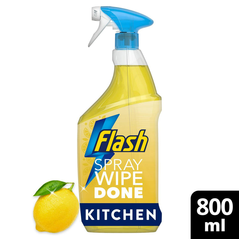 Flash Wipe Done Bright Crisp Lemon Cleaning Spray 800ml