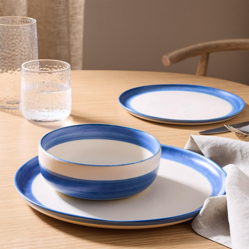 Habitat Artisan Stripe Cereal Bowl Blue 15cm diameter, UK version