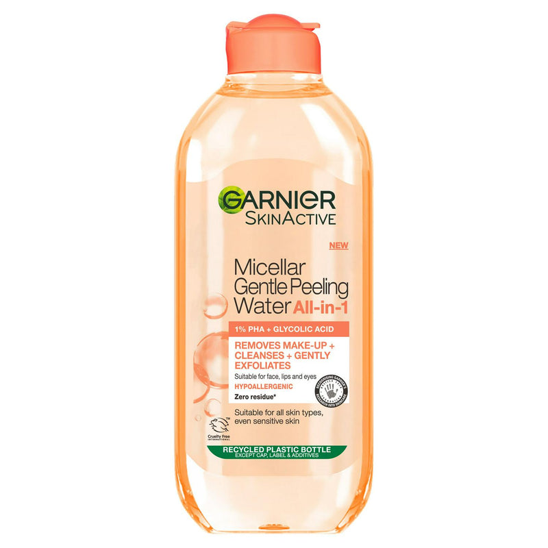 Garnier Gentle Peeling Micellar Water Makeup Remover with 1% PHA and Glycolic Acid 400ml, UK version
