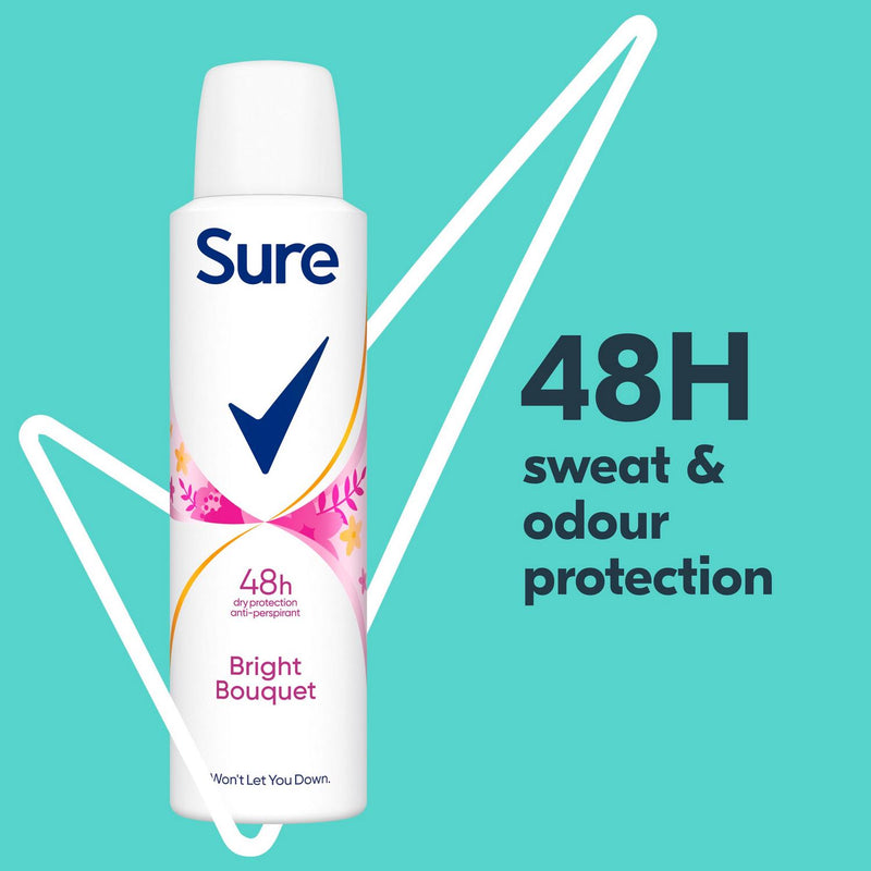 Sure Anti-Perspirant Spray Bright Bouquet 150ml (British brand)