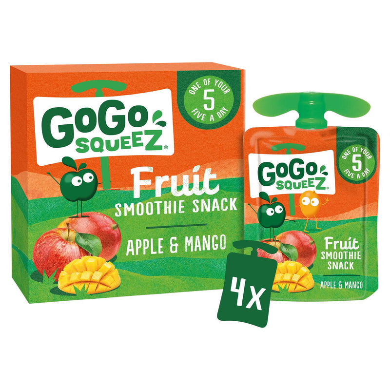 GoGo Squeez Apple Mango smoothie 4x90g, UK version