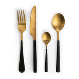 Habitat two tone black gold cutlery set 16pc, UK version