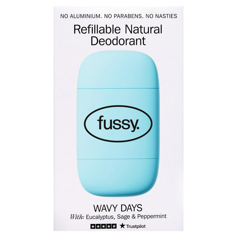 Fussy Refillable Natural Deodorant Wavy Days 40g - British product