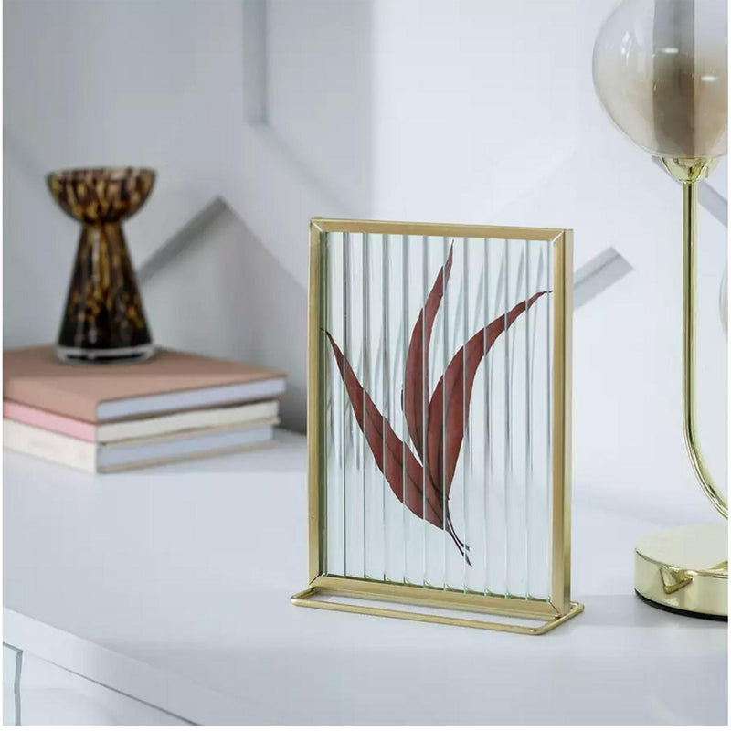 Habitat Reeded Glass Frame Gold 4x6 inch, UK version