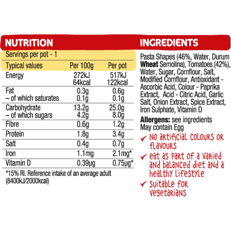 Heinz Disney Frozen Pasta Shapes Tomato Sauce 4x190g, UK version