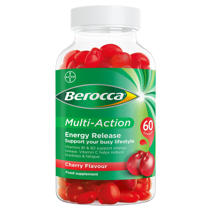 Berocca Multi Action Cherry Flavour Gummies 60ct - British product