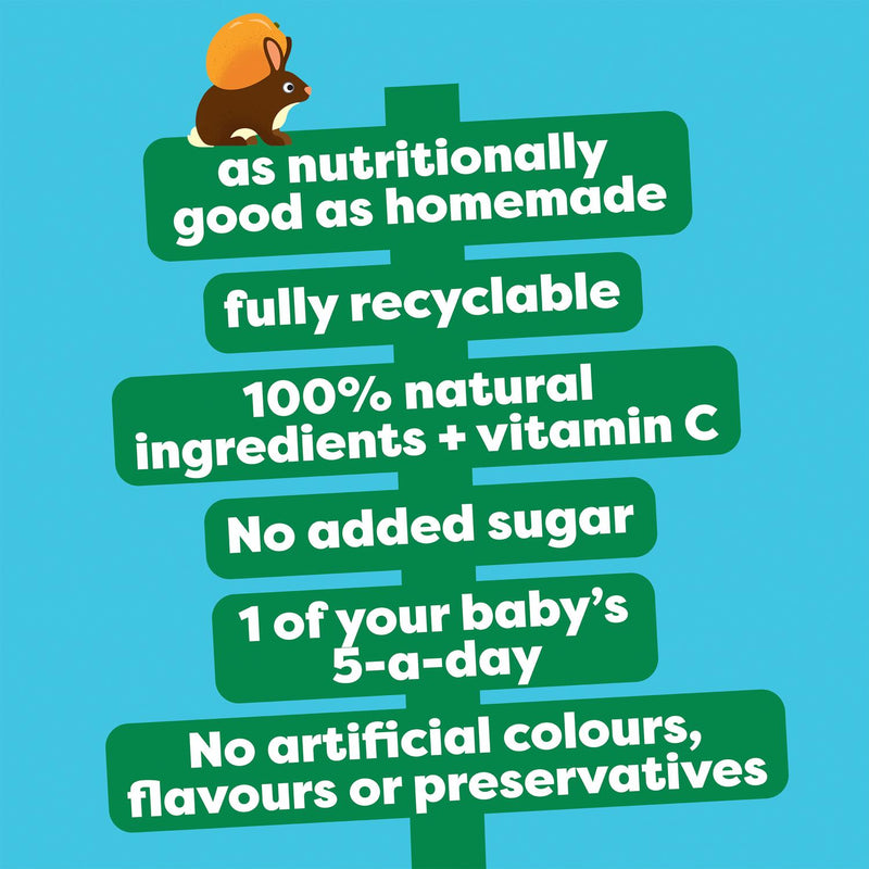 Heinz fruit puree apple peach mango banana 100g, UK version