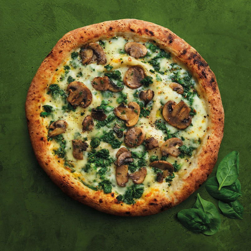 Crosta & Mollica Fiorentina Mushrooms Spinach Creamy Garlic Sourdough Pizza 453g