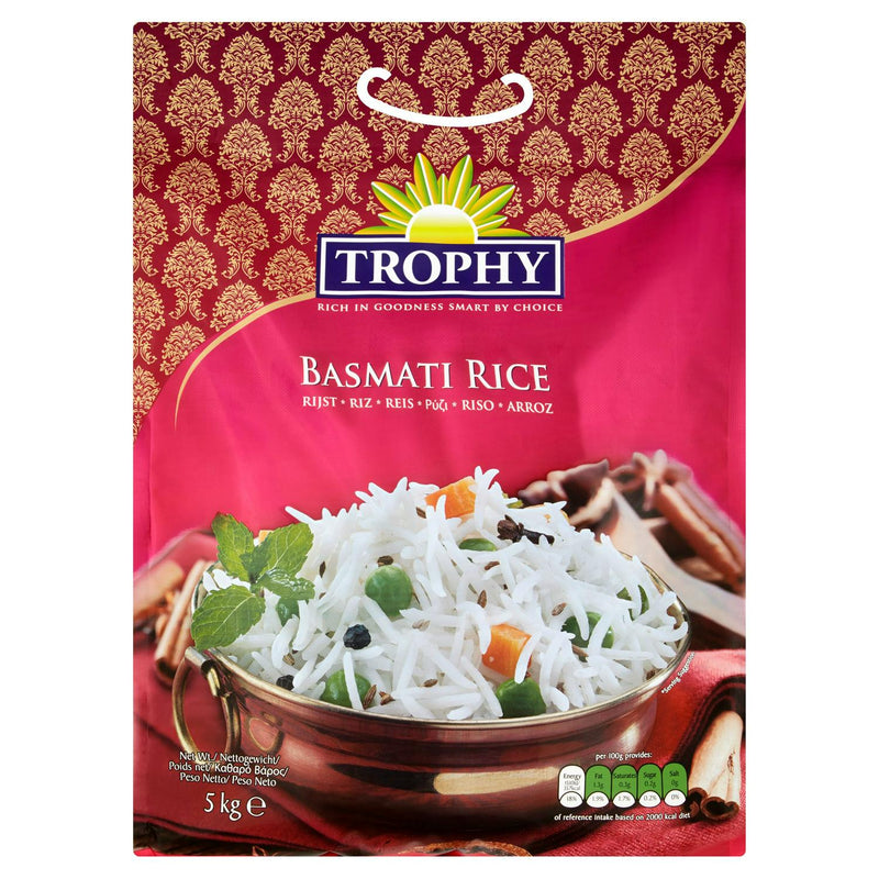 Trophy Indian Basmati Rice 5kg pack (British brand)