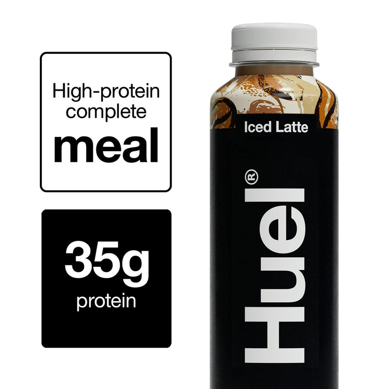 Huel Black Edition Iced Latte 500ml plant-based meal replacement, UK version