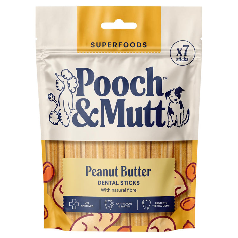 Pooch & Mutt dental sticks peanut butter 251g (British brand)