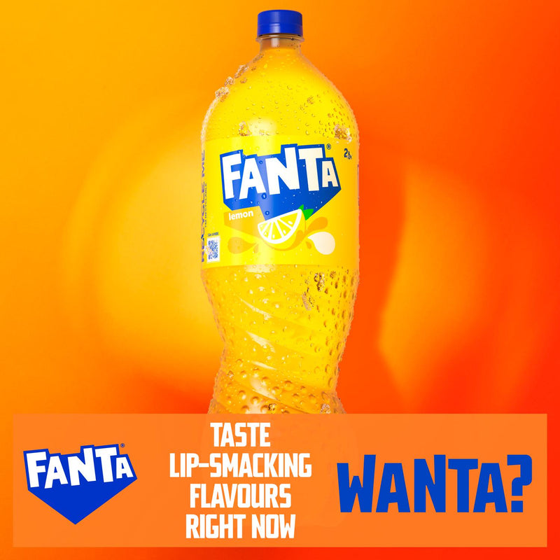 Fanta Sparkling Lemon Fruit Drink 2L - British product