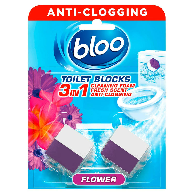 Bloo In Cistern Toilet Blocks Flowers 2x50g