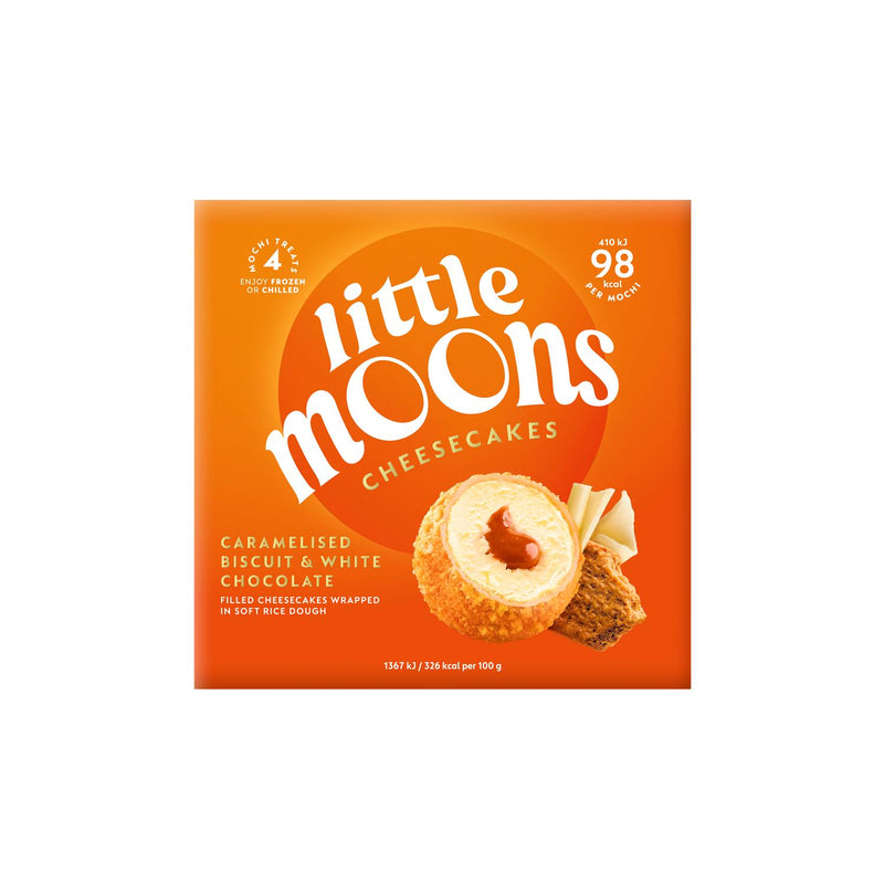 Little Moons cheesecake bites caramelised biscuit white chocolate 120g, UK version