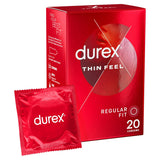 Durex Thin Feel transparent latex condoms 20 pack (British brand)