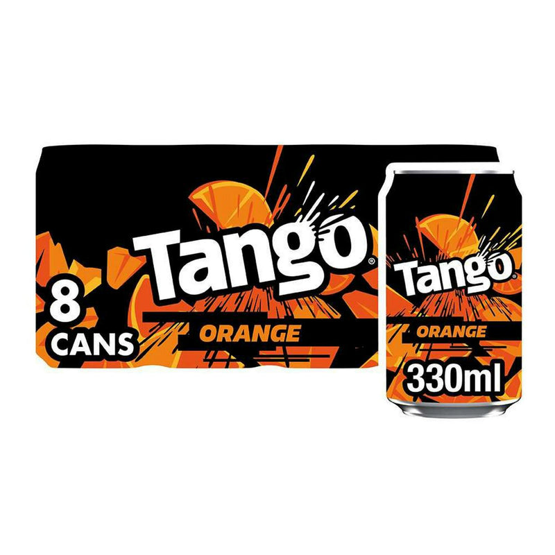 Tango Orange Soft Drink Original 8x330ml (British brand)