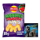 Walkers Monster Munch Giants Pickled Onion Crisps 85g (British brand)