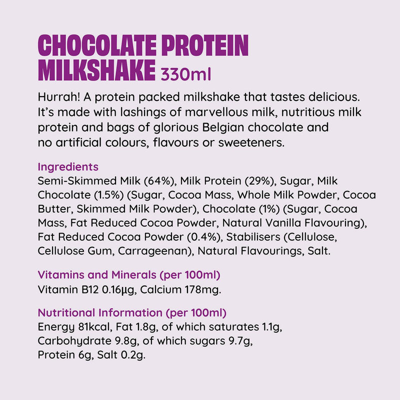Shaken Udder chocolate protein milkshake 330ml (British brand)